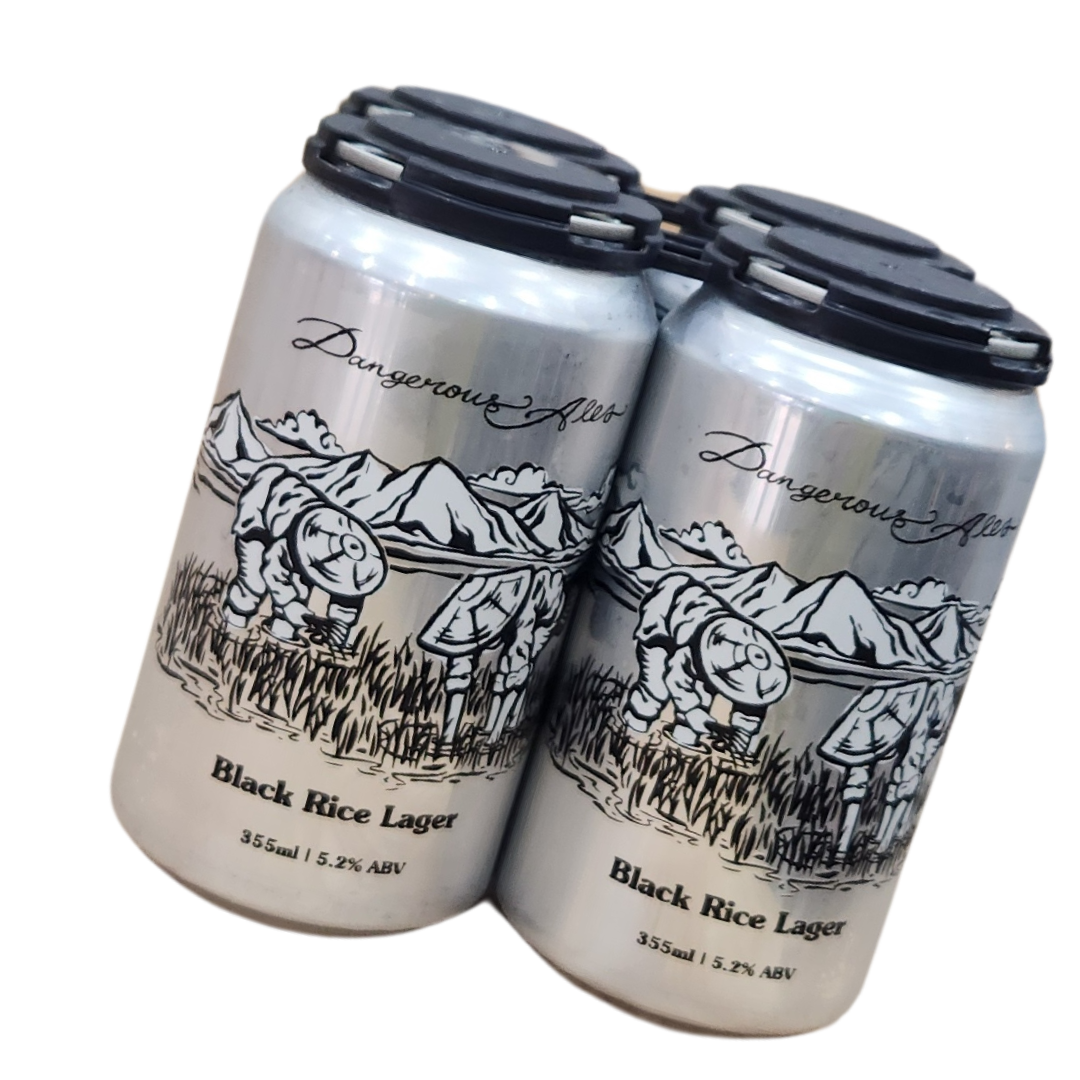Dangerous Ales Black Rice Lager 5.2% 355mL