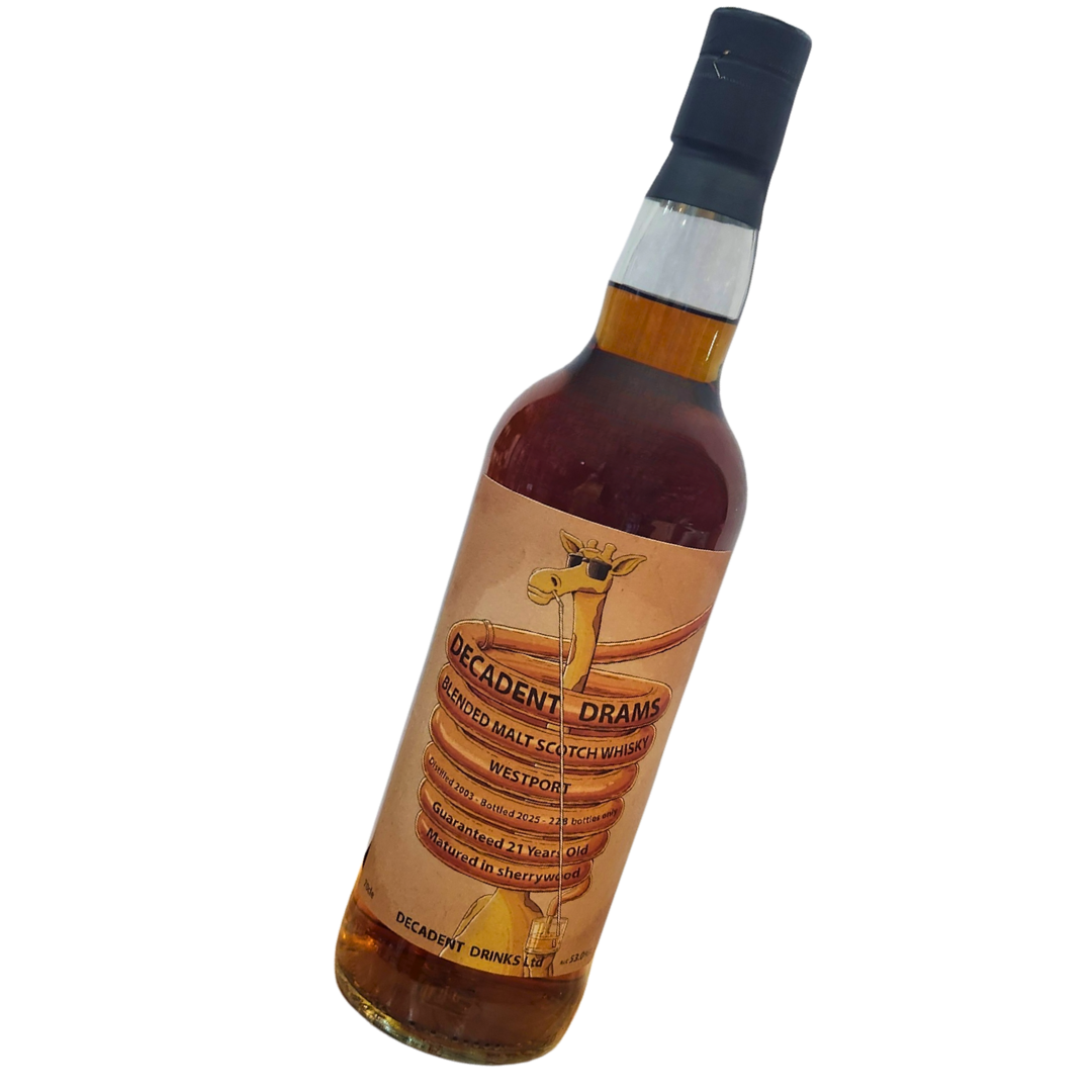 Decadent Drams Westport 21 Year Old Single Cask Blended Malt Scotch Whisky 51.8%