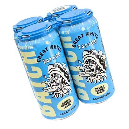 Batch Brewing Co - Great White Tattoo - Helles German Lager - 440mL 4.6%