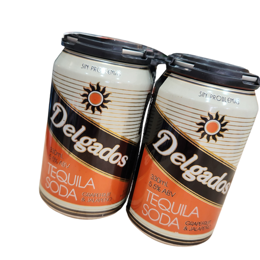 Delgados Tequila Soda, Grapefruit & jalapeno 330ml 5.5&
