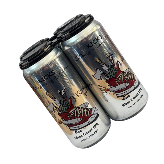 Dangerous Ales x Kicks Brewing Killer Kicks West Coast IPA 440mL 7.2%