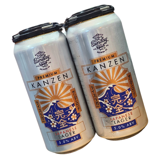 Sunday Road Brewing Kanzen Japanese Rice Lager 440mL 5.0% ABV