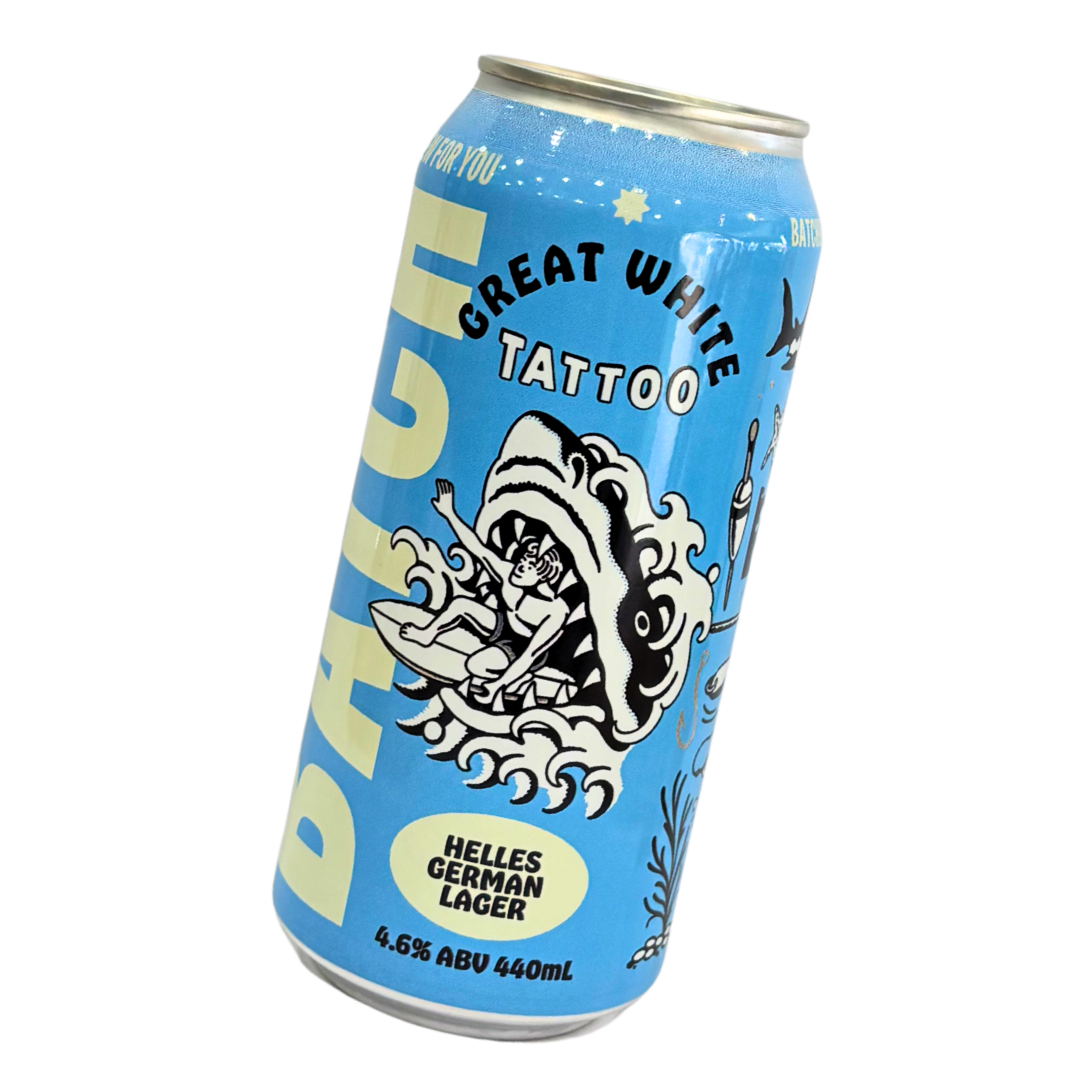 Batch Brewing Co - Great White Tattoo - Helles German Lager - 440mL 4.6%